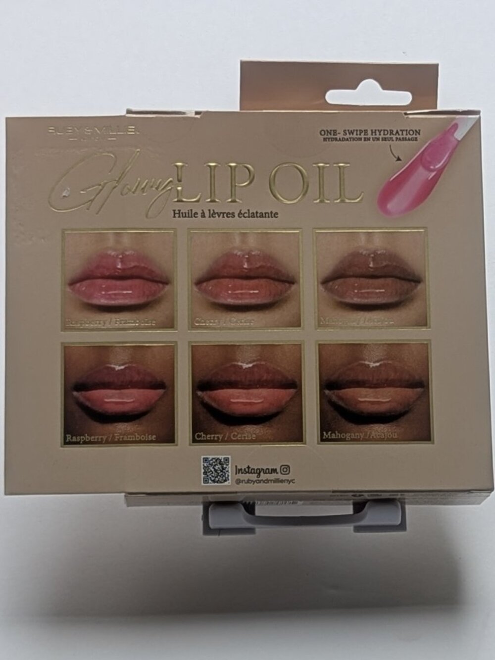 Ruby & Millie Glowy Lip Oil 3-Pack Raspberry Cherry Mahogany Viral Dupe NIB - Picture 2 of 2